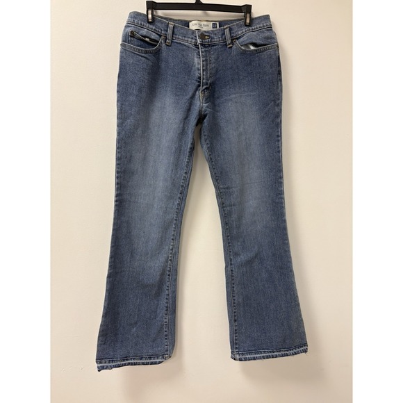 GAP Denim - Vtg Y2K Gap Lean Jeans Women's Sz 10 Stretch Low Rise Flare Med Wash 30" Inseam